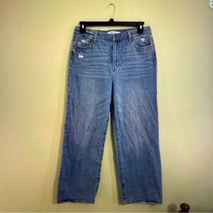 Redy wide leg, distressed, high waisted jeans